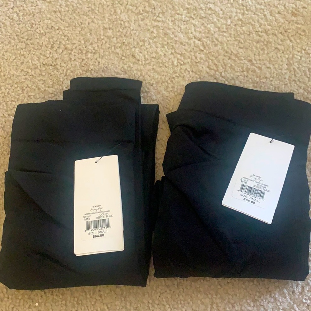 2 NWT BLANQI everyday maternity belly support leggings.